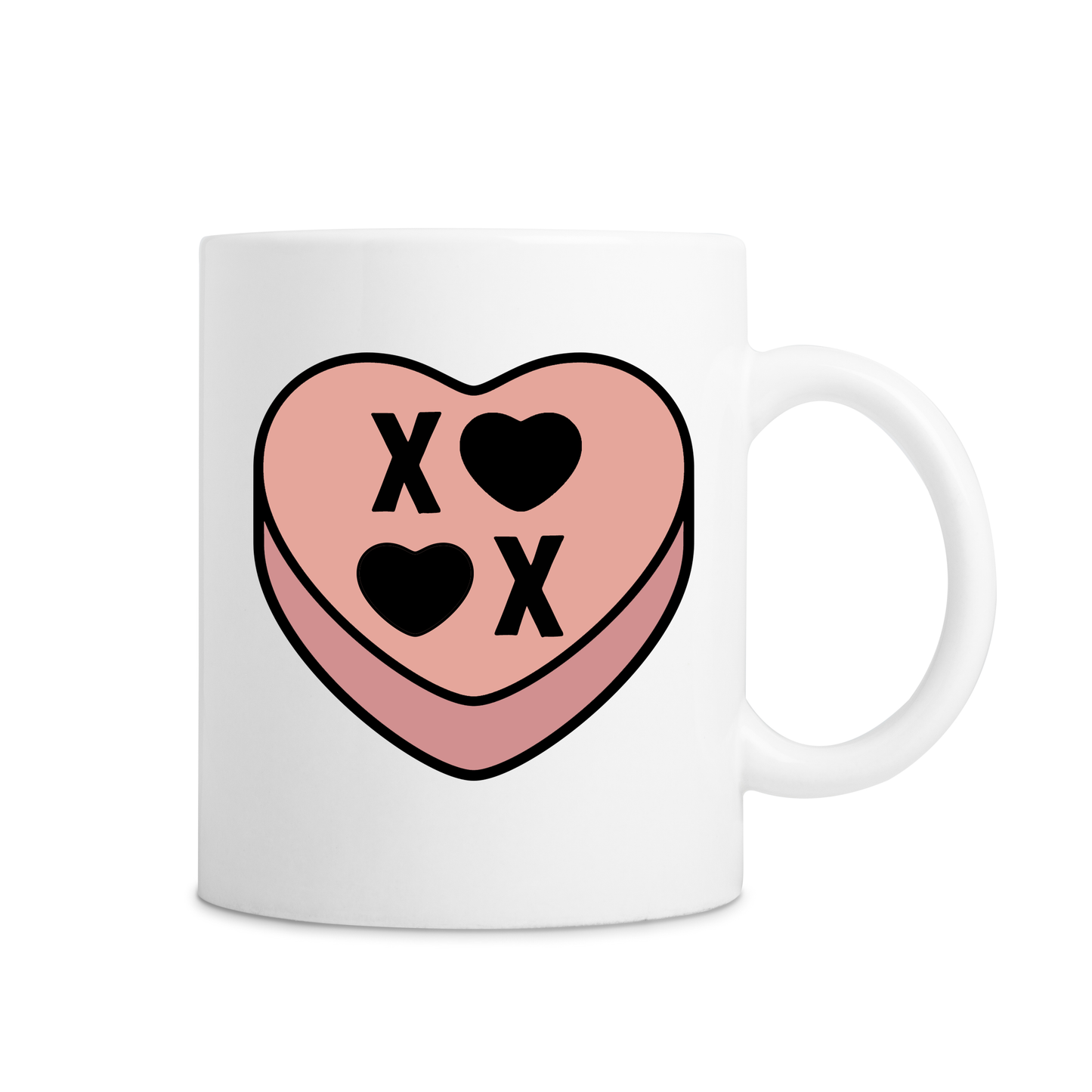 XOXO Peachy Heart Valentine's Day Mug & Sock Set