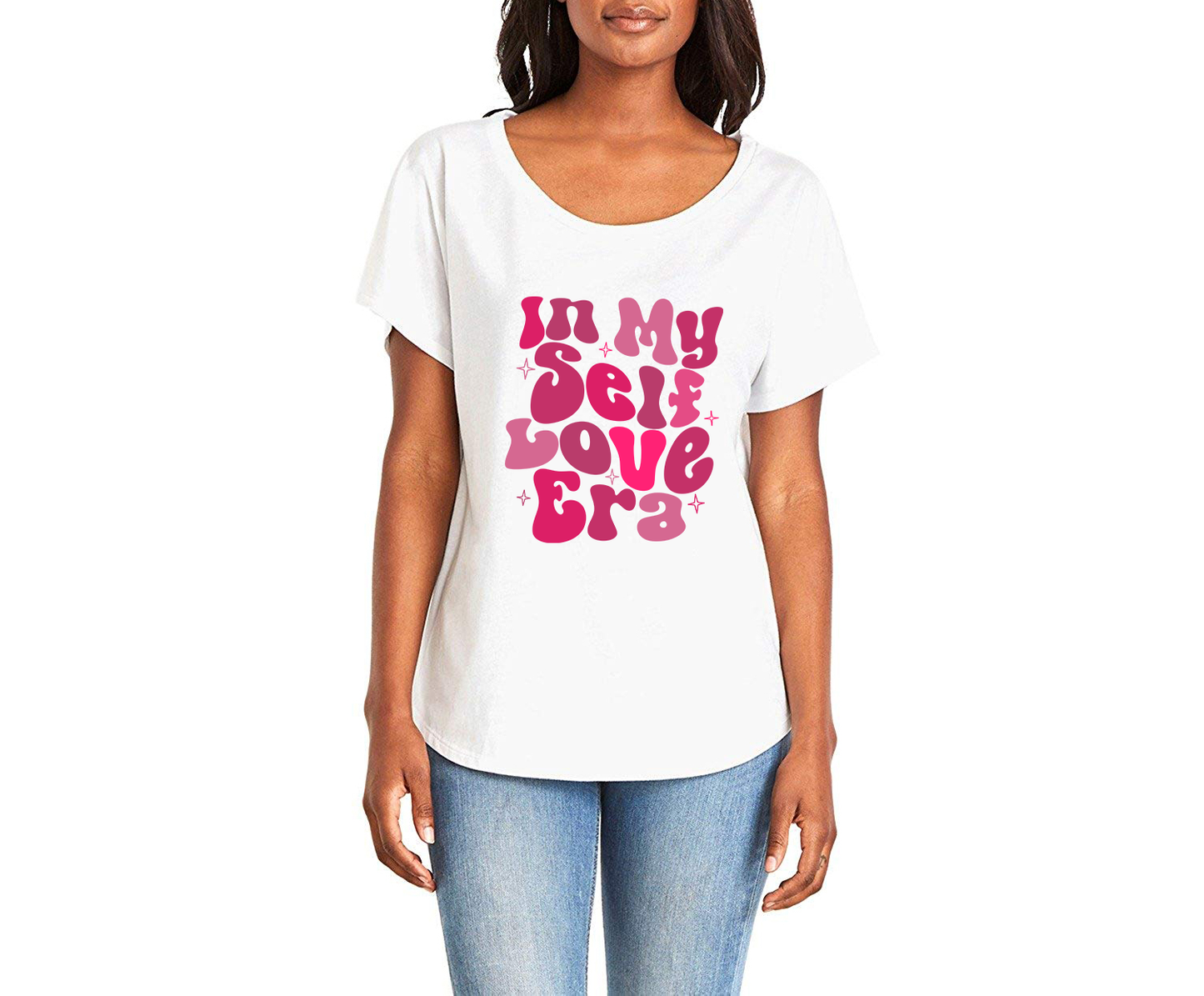 In My Self Love Era Ladies Tee Shirt - In Grey & White
