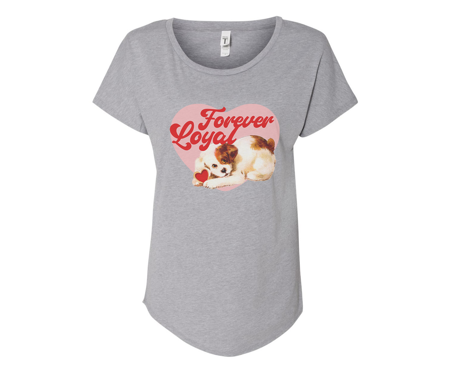 Forever Loyal Ladies Tee Shirt - In Grey & White