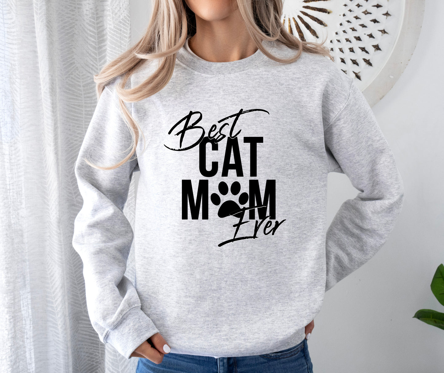 Best Cat Mom Ever Women's 3 Piece Pajama Set - In 3 Color Choices