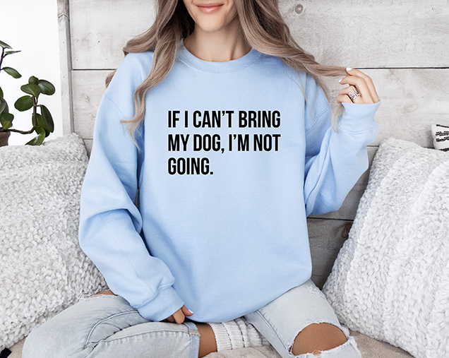 If I Can't Bring My Dog, I'm Not Going Blue Women's 3 Piece Dog Pajama Set - In 3 Color Choices