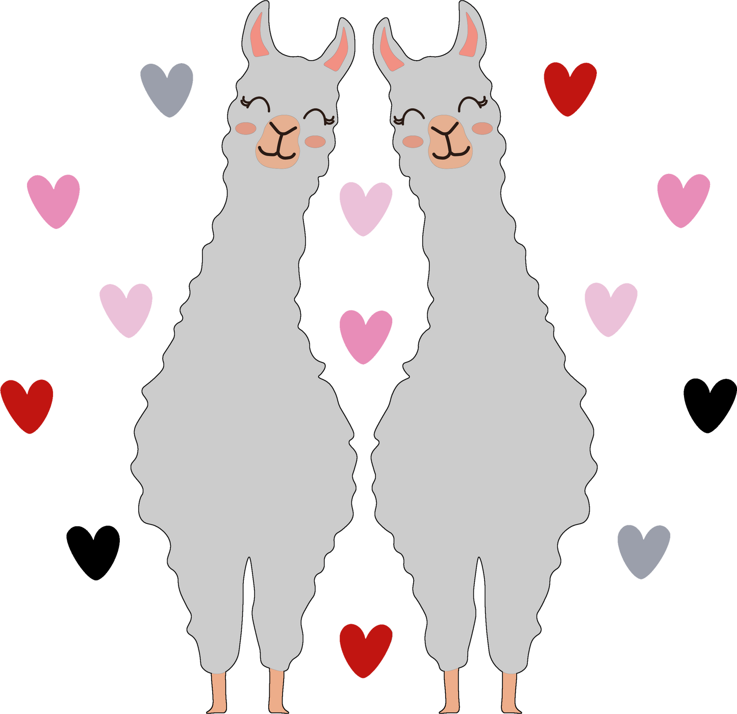 Llama Love Ladies Shirt & Pant Pajama Set