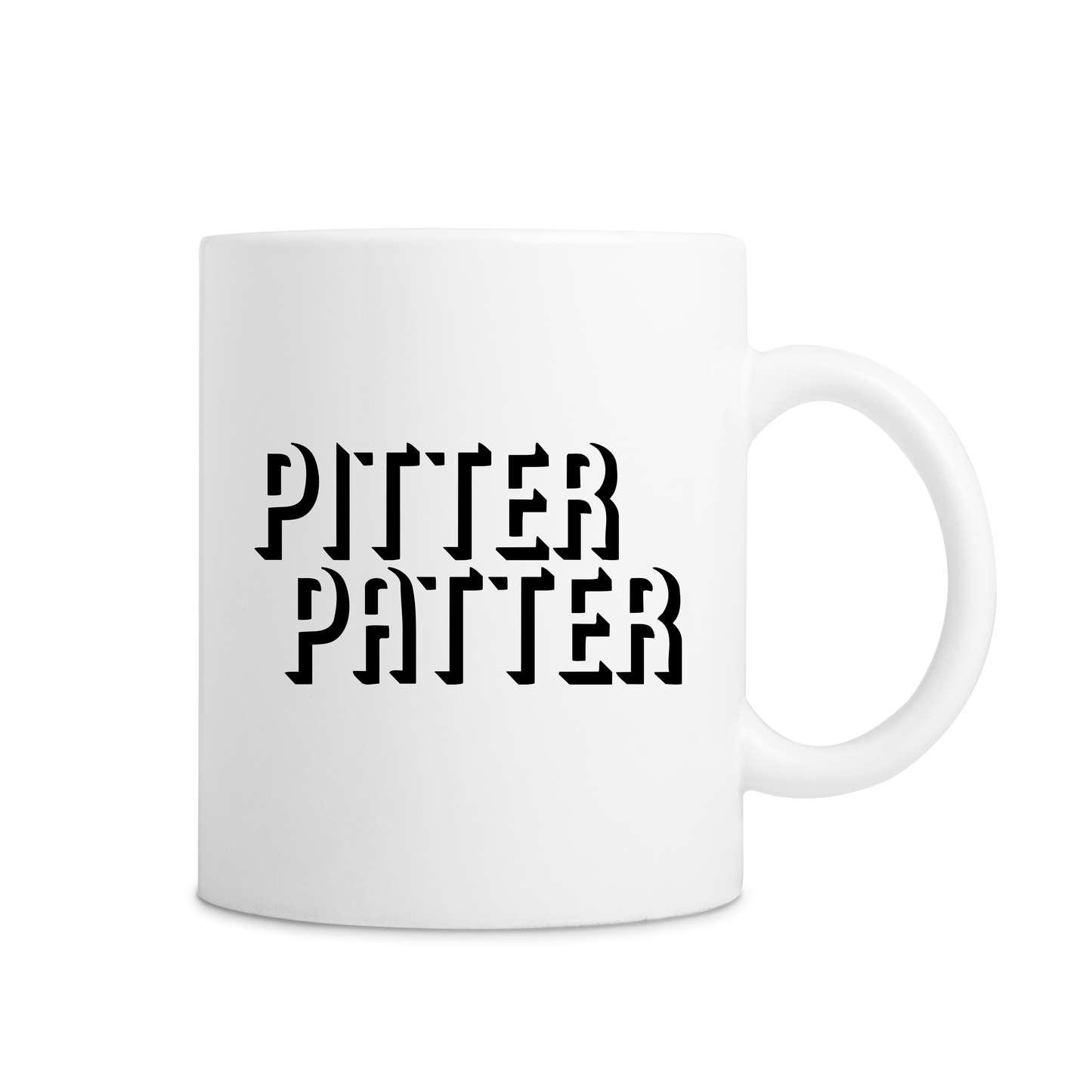 Pitter Patter Letter Kenny Mug - White
