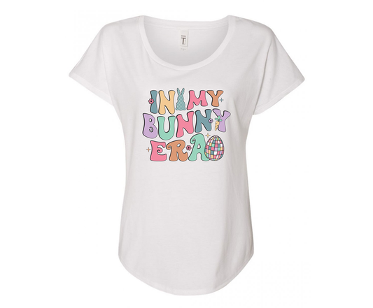 In My Bunny Era Ladies Tee Shirt - In Grey & White