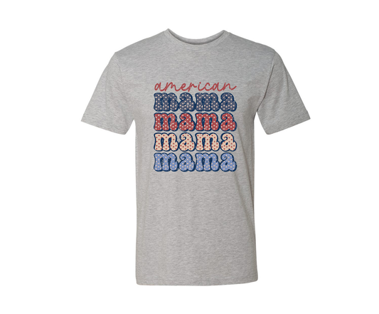 American Mama Men's Fit Tee Shirt - Grey