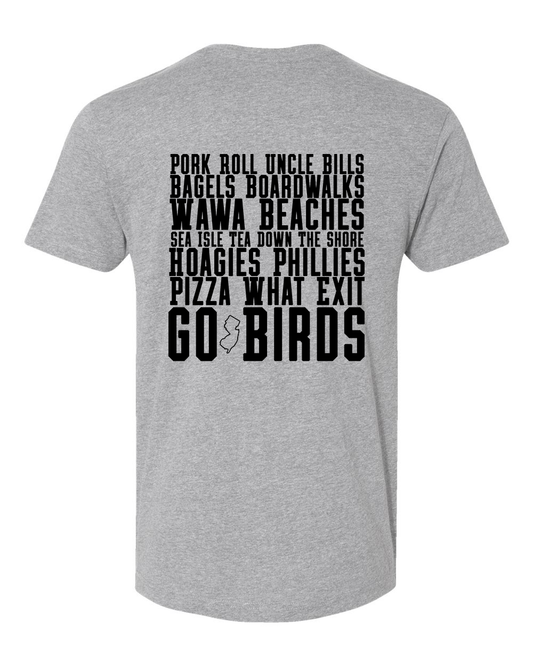 Down The Shore New Jersey Men's Fit Tee Shirt - Grey * Now Available On A Hoodie! *