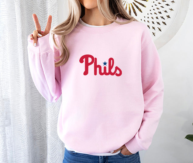 Phils Phillies Baseball Crewneck Sweatshirt - In 4 Colors