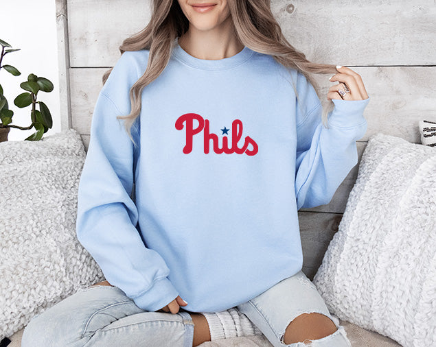 Phils Phillies Baseball Crewneck Sweatshirt - In 4 Colors