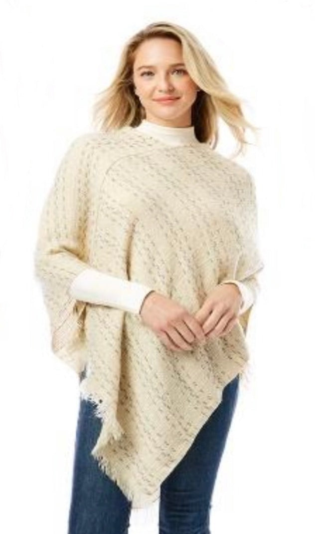 Light Everyday Woven Triangle Poncho