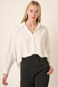 Airflow Button Down Long Sleeve Shirt - Ivory