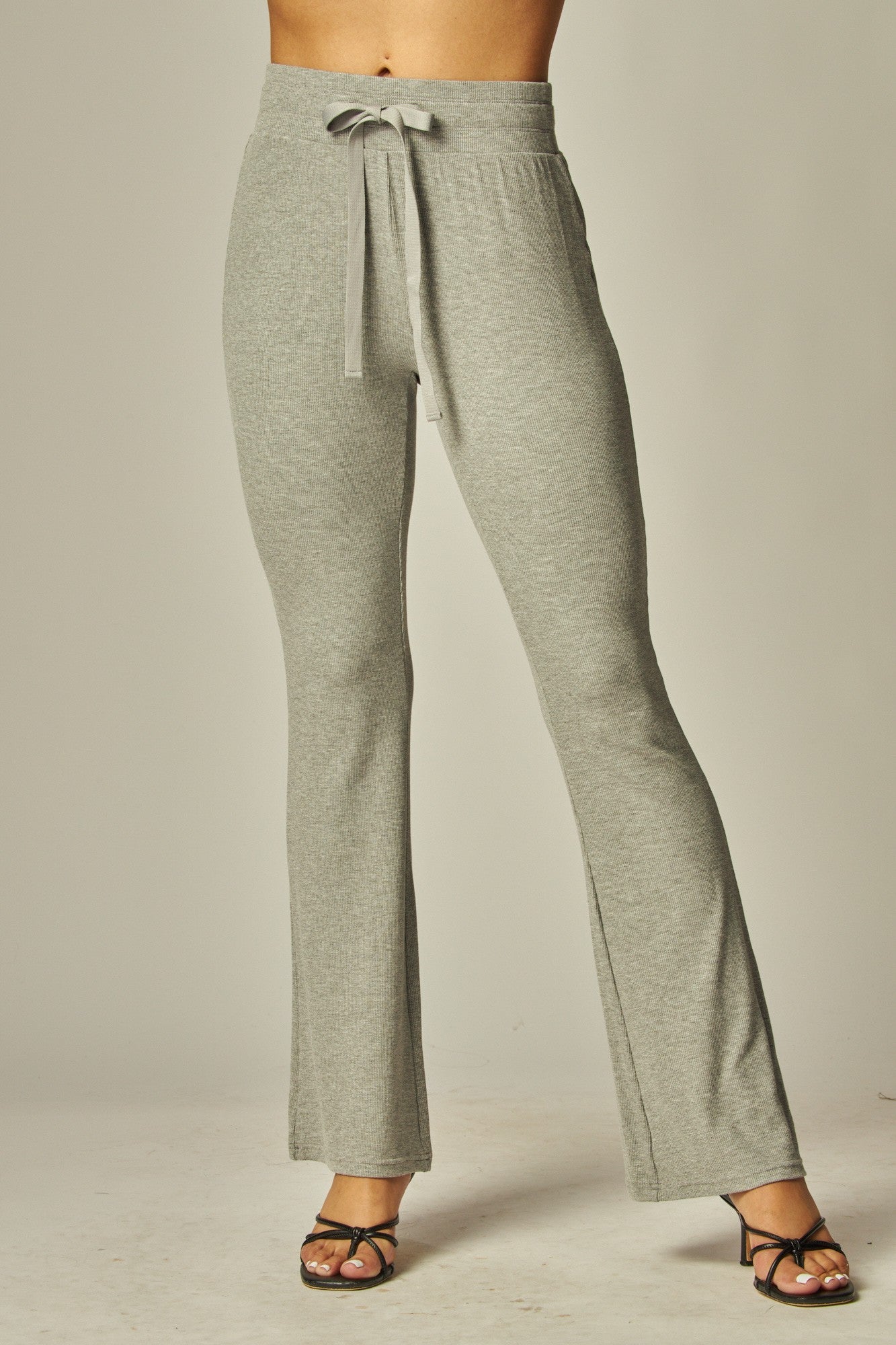 Cozy High Waist Drawstring Flare Lounge Pants - In 3 Colors