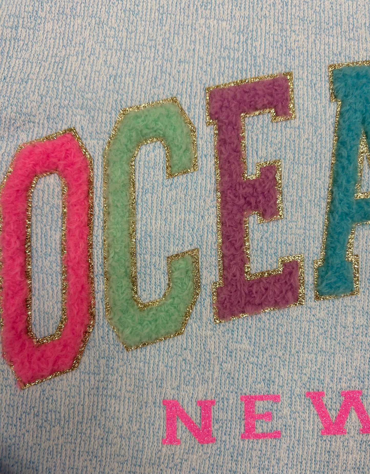 Ocean City Puffy Letter Sweatshirt