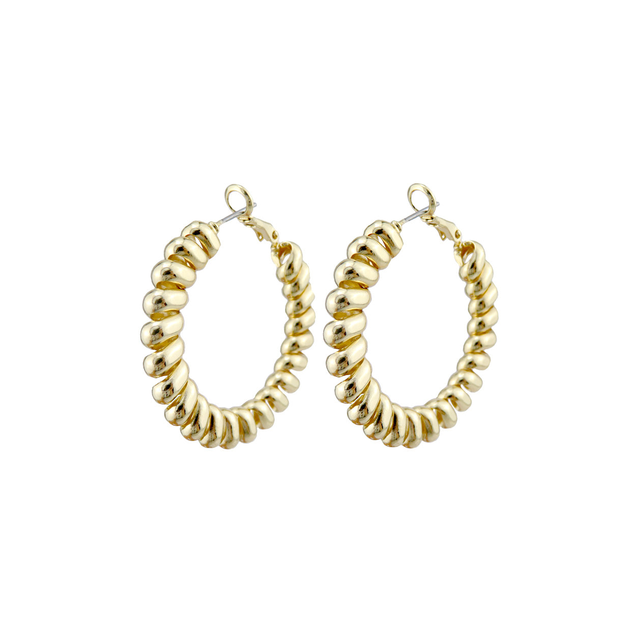 Classic Coil Twist Hoop Earrings - In Gold & Silver