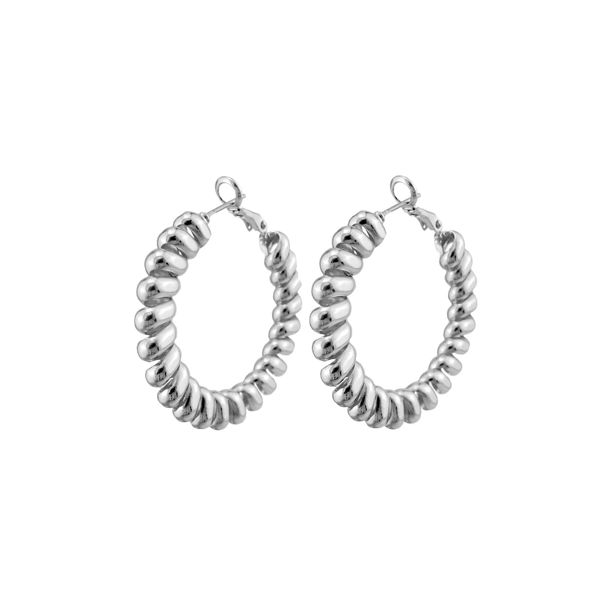 Classic Coil Twist Hoop Earrings - In Gold & Silver