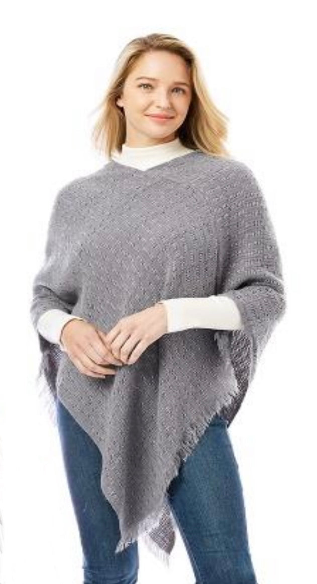 Light Everyday Woven Triangle Poncho