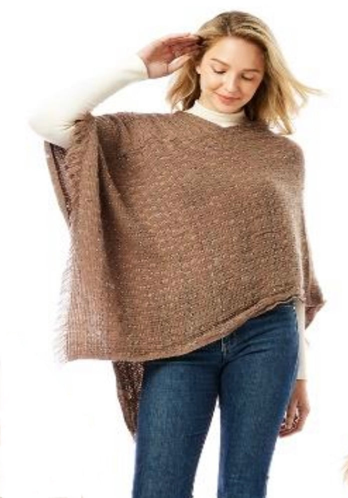 Light Everyday Woven Triangle Poncho