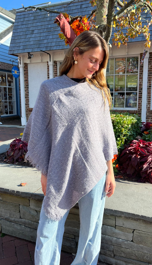 Light Everyday Woven Triangle Poncho