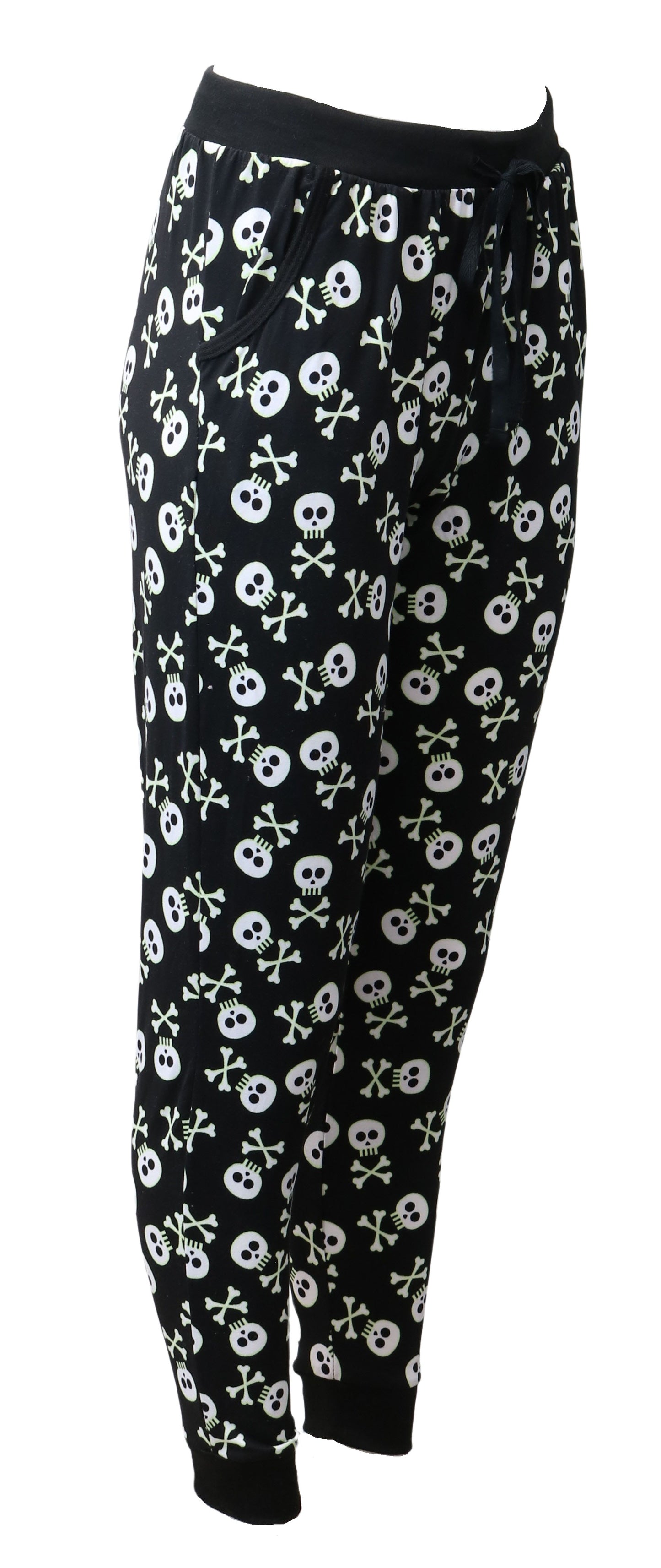 Dead Inside But Feeling Lucky Skull Jogger Pajama Set w/ Pockets