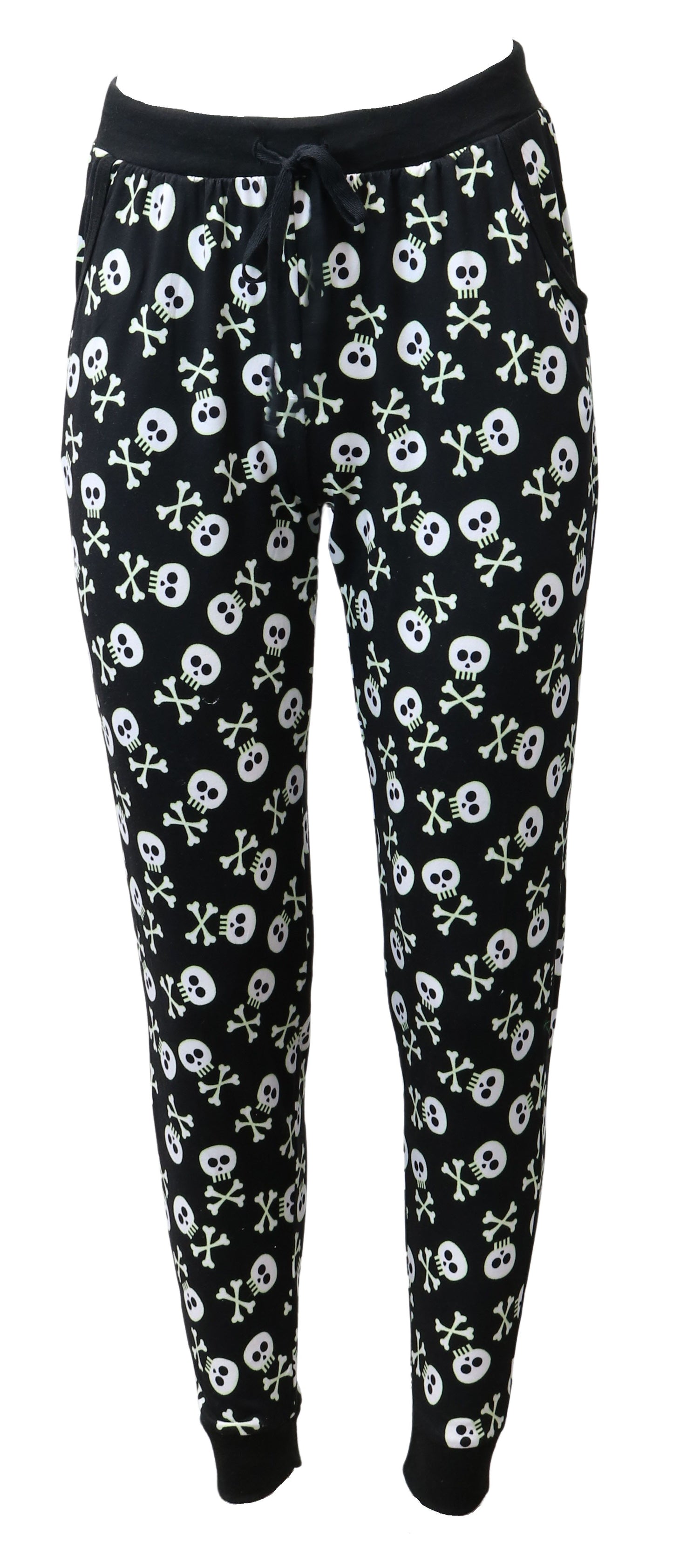 Dead Inside But Feeling Lucky Skull Jogger Pajama Set w/ Pockets