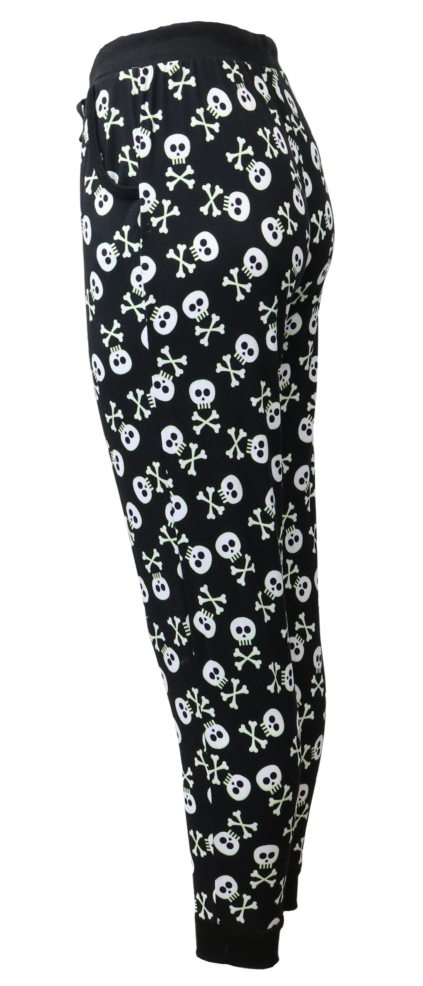 Dead Inside But Feeling Lucky Skull Jogger Pajama Set w/ Pockets