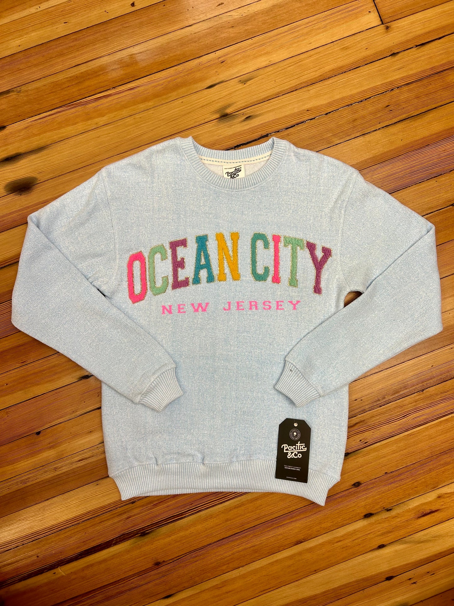 Ocean City Puffy Letter Sweatshirt