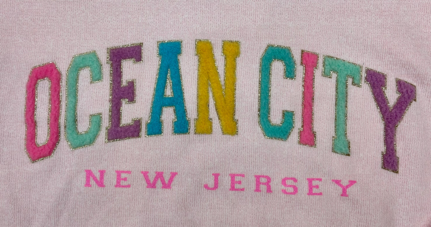 Ocean City Puffy Letter Sweatshirt