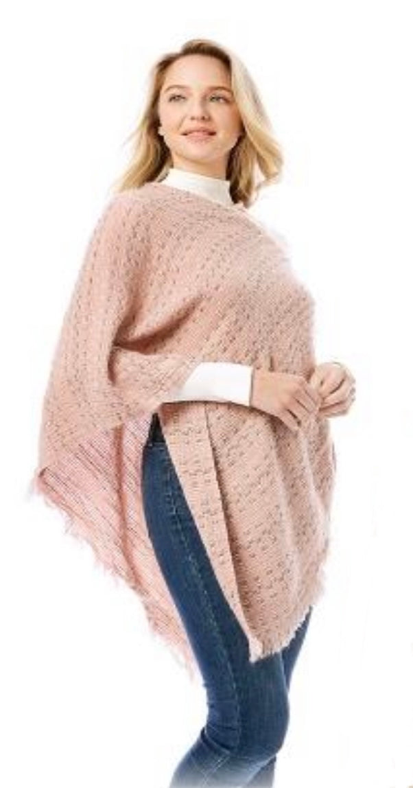 Light Everyday Woven Triangle Poncho