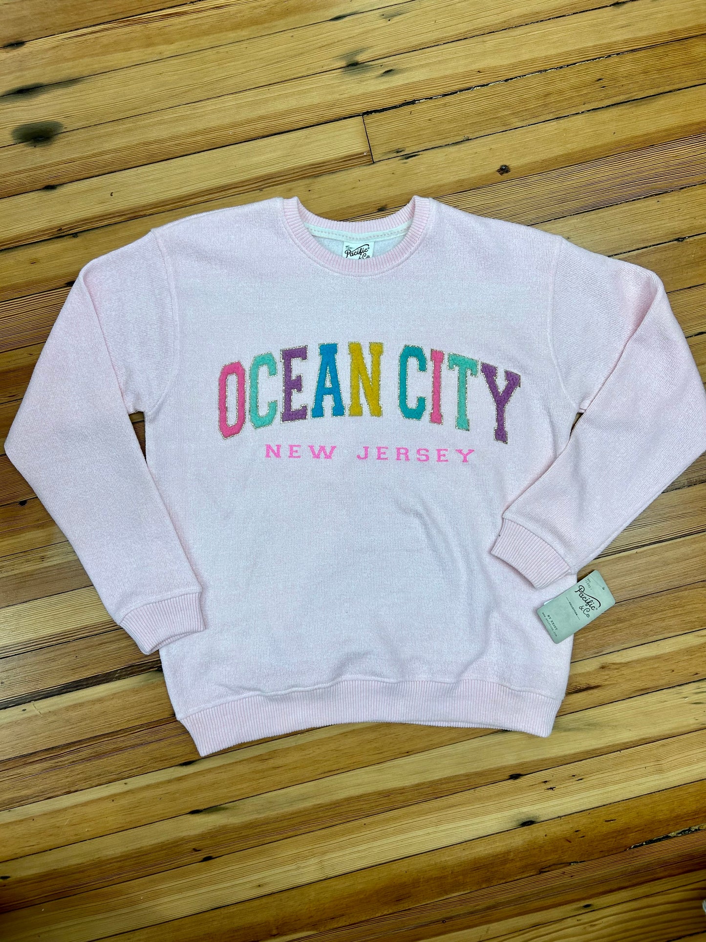 Ocean City Puffy Letter Sweatshirt