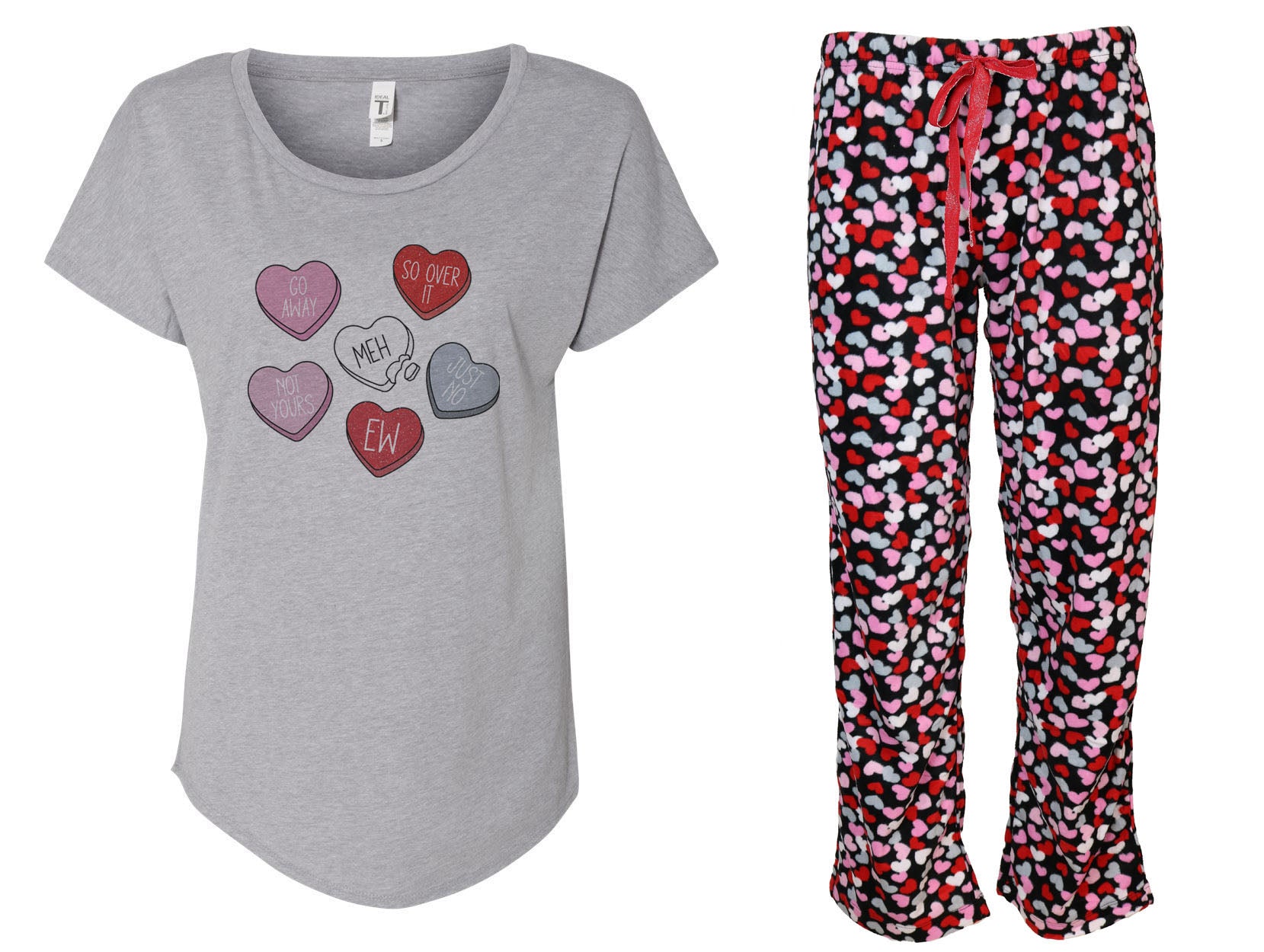 Candy Heart Ladies Shirt & Pant Pajama Set – Shop Making Waves