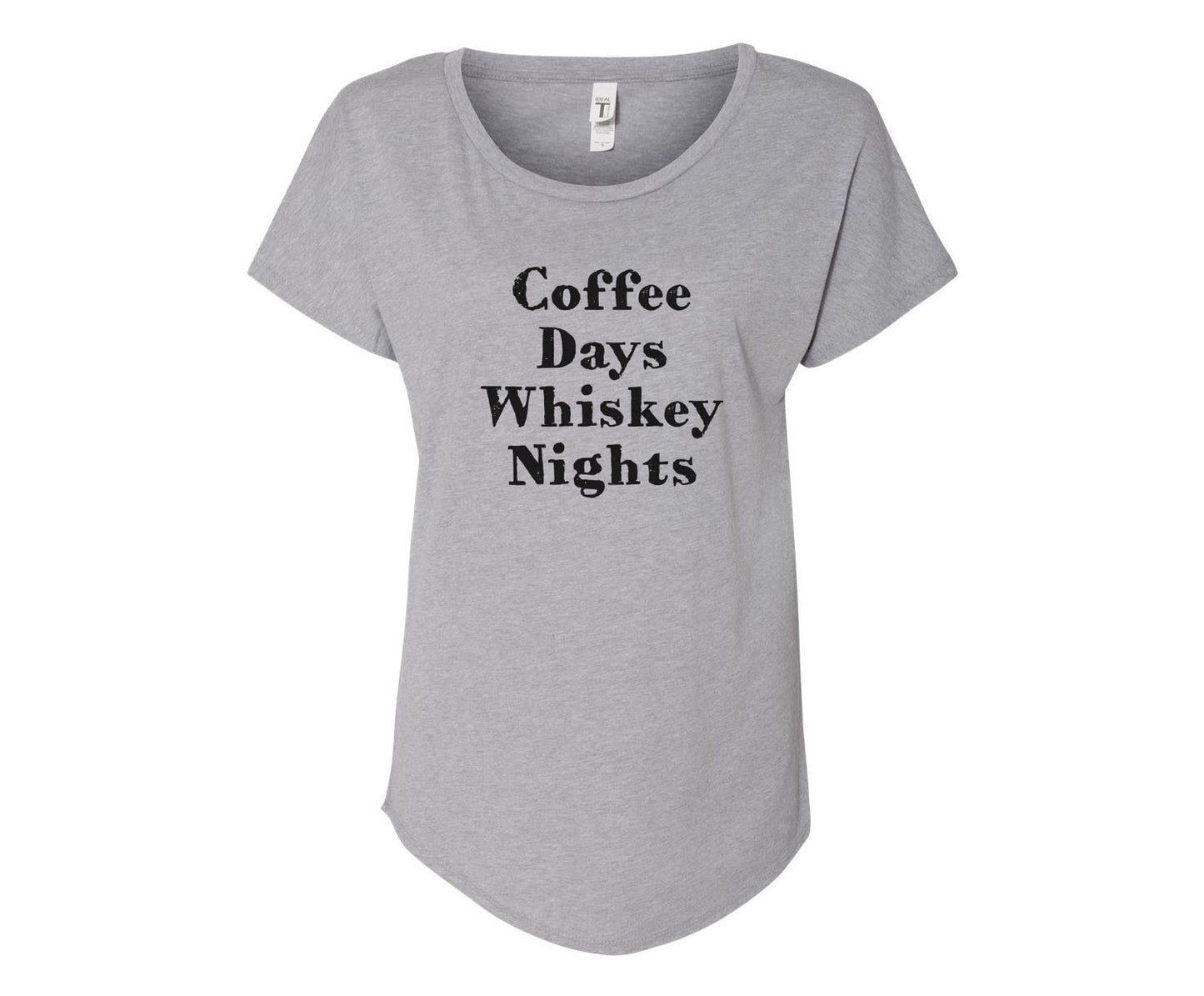 Coffee Days Whiskey Nights Jogger Grey & Pink Pajama Set