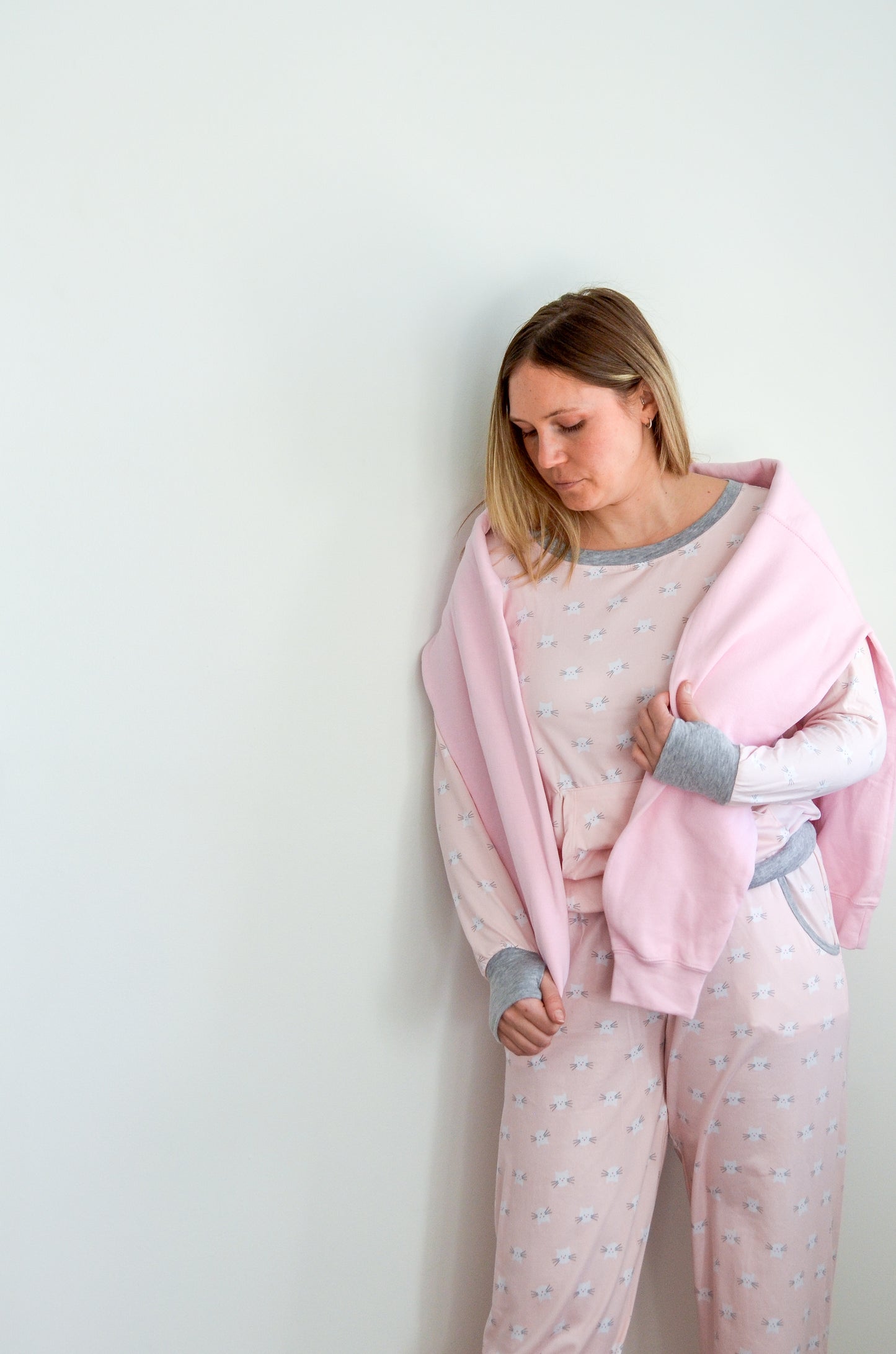 Cat Hair Don't Care Women's 3 Piece Pajama Set - In 3 Color Choices