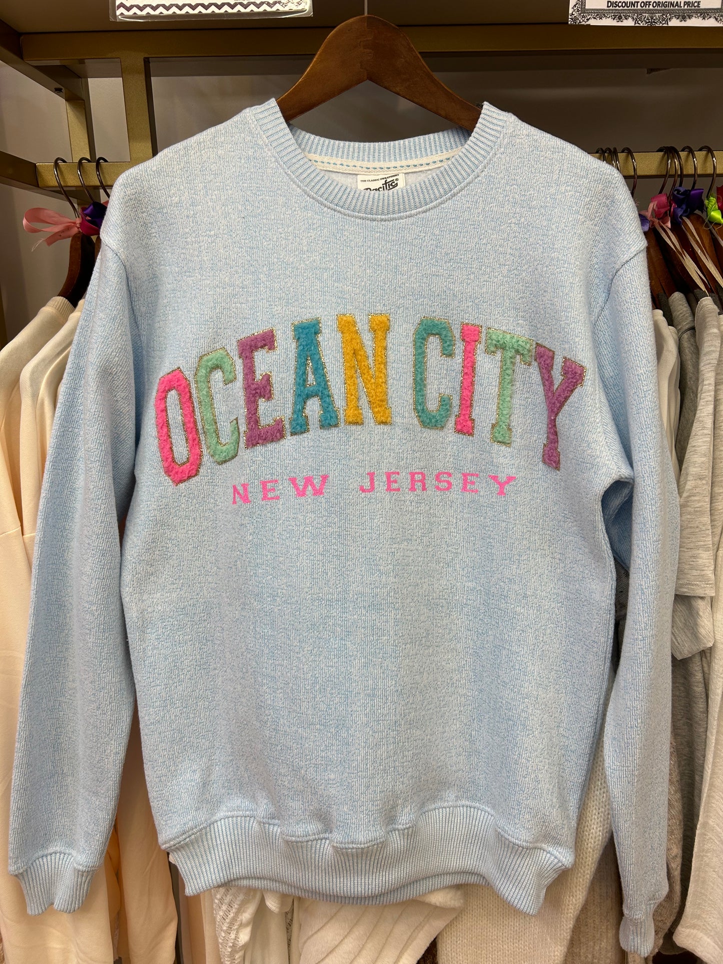 Ocean City Puffy Letter Sweatshirt