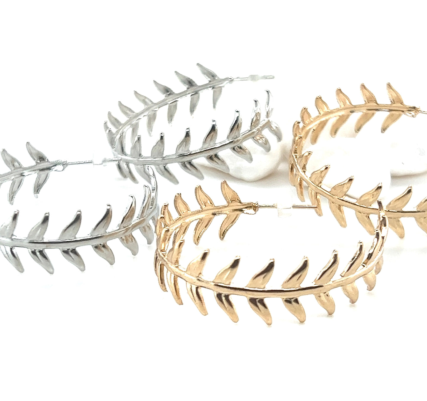 Greek Vine Open Hoop Earrings