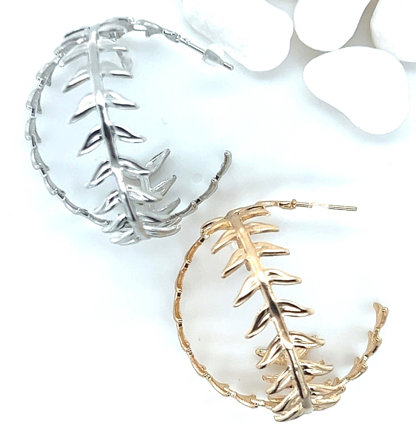 Greek Vine Open Hoop Earrings
