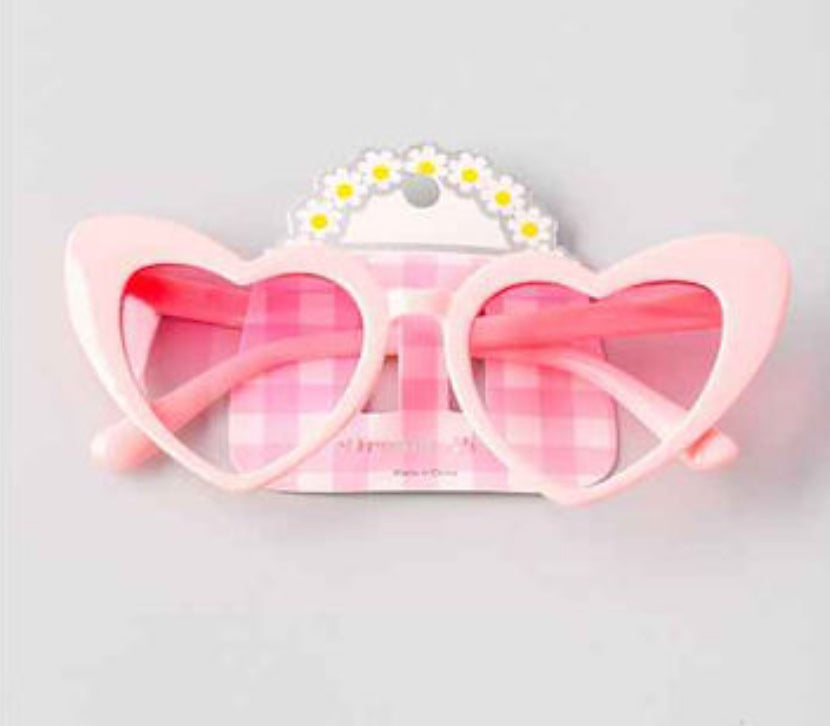 Heart Shaped Pink Sunglasses