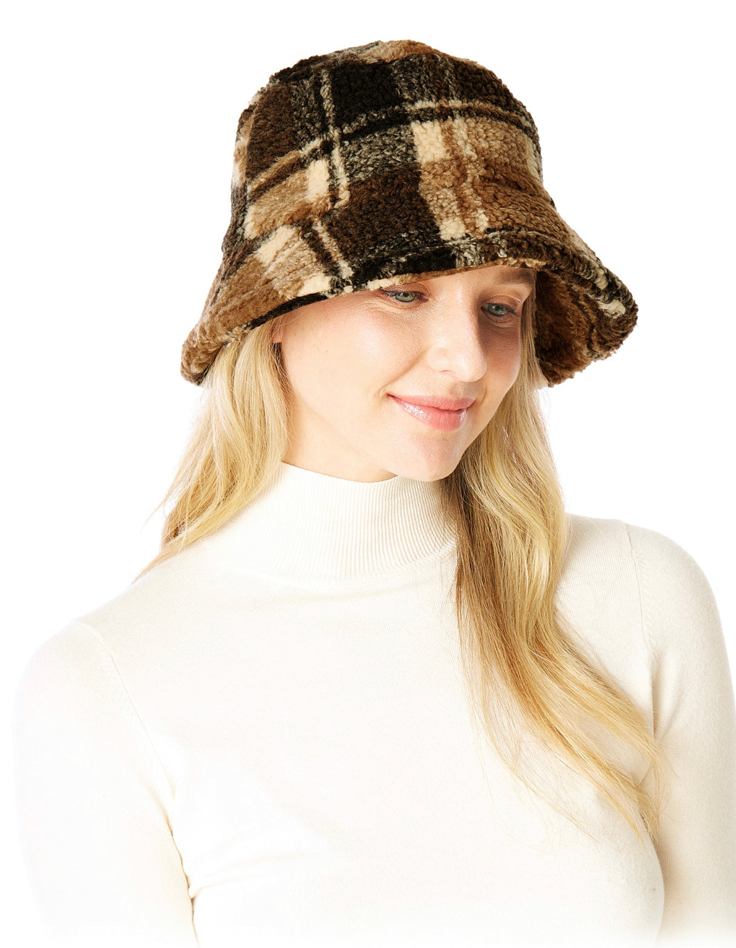 Teddy Bear Fleece Adjustable Bucket Hat