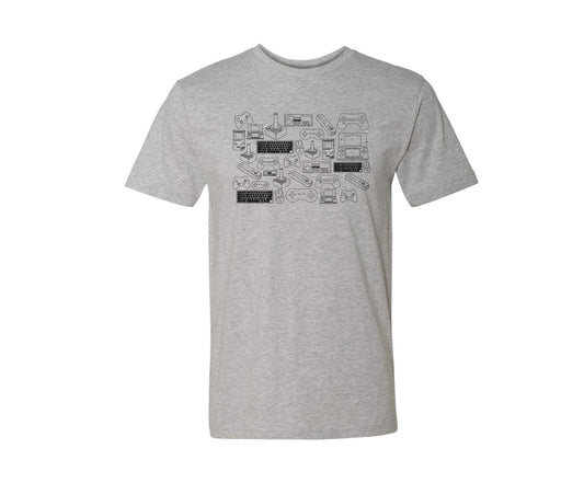 Video Game Controller Men's Tee Shirt - Grey