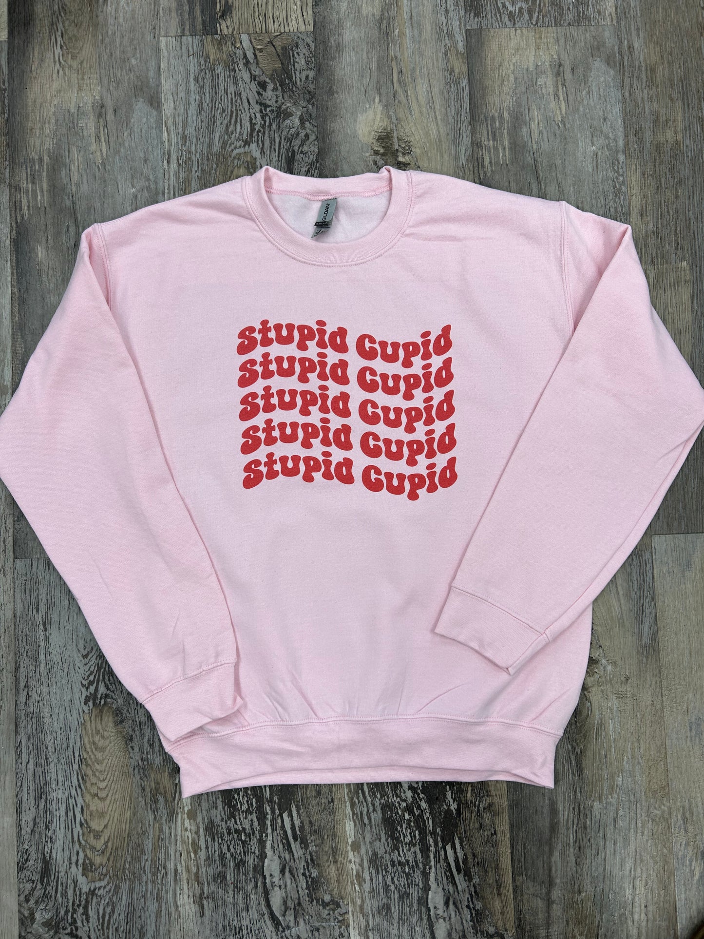 Stupid Cupid Gilden Crew Neck Sweatshirt - Pink