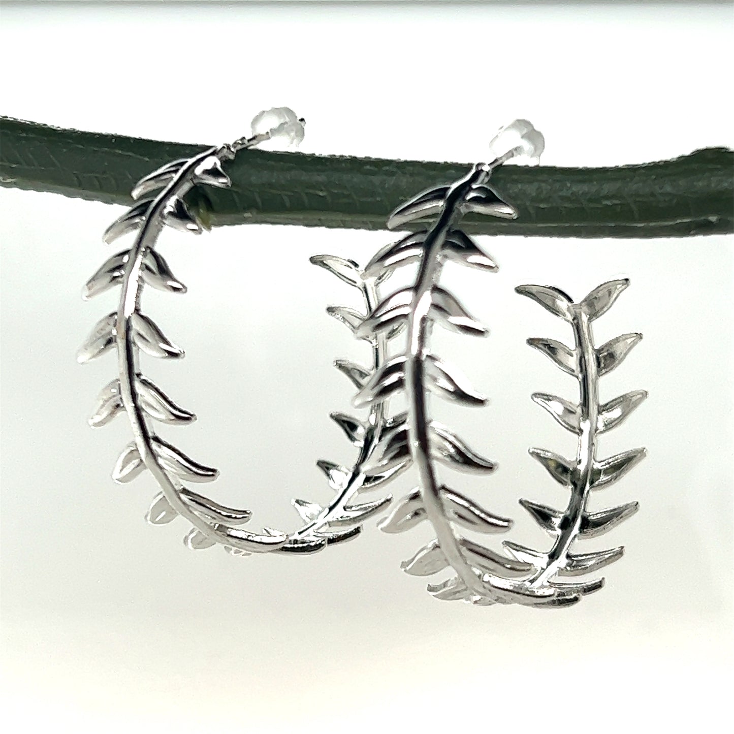 Greek Vine Open Hoop Earrings
