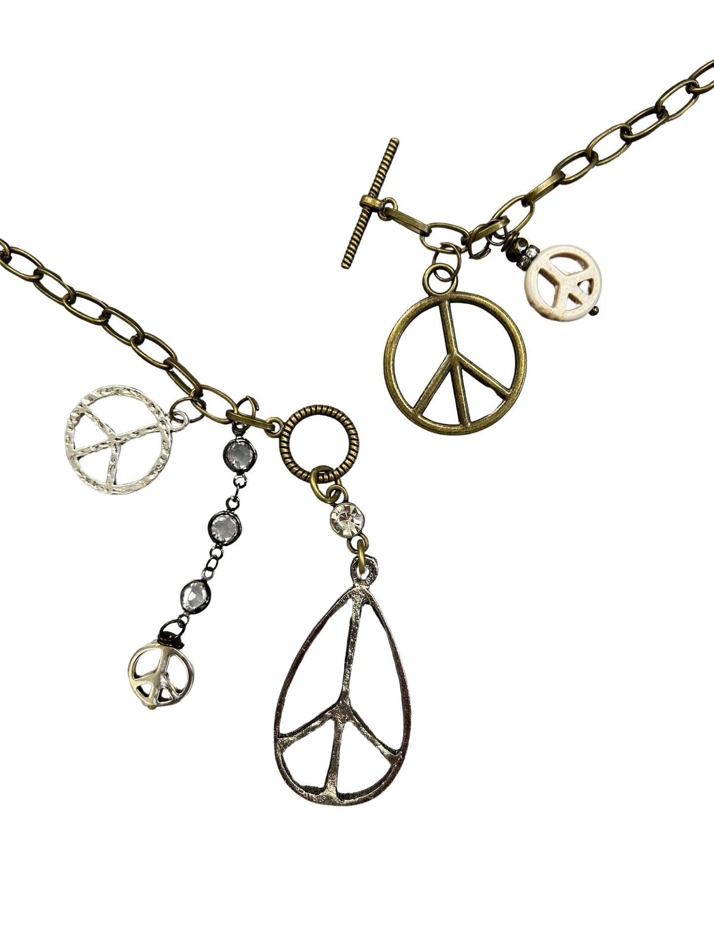 Gypsy Peace 5 Charm Toggle Necklace