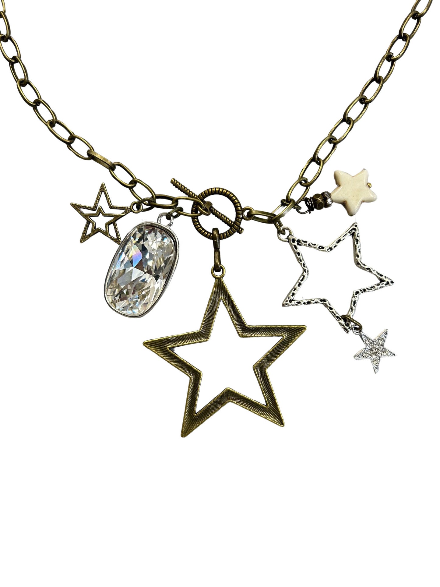Gypsy Star 5 Charm Toggle Necklace