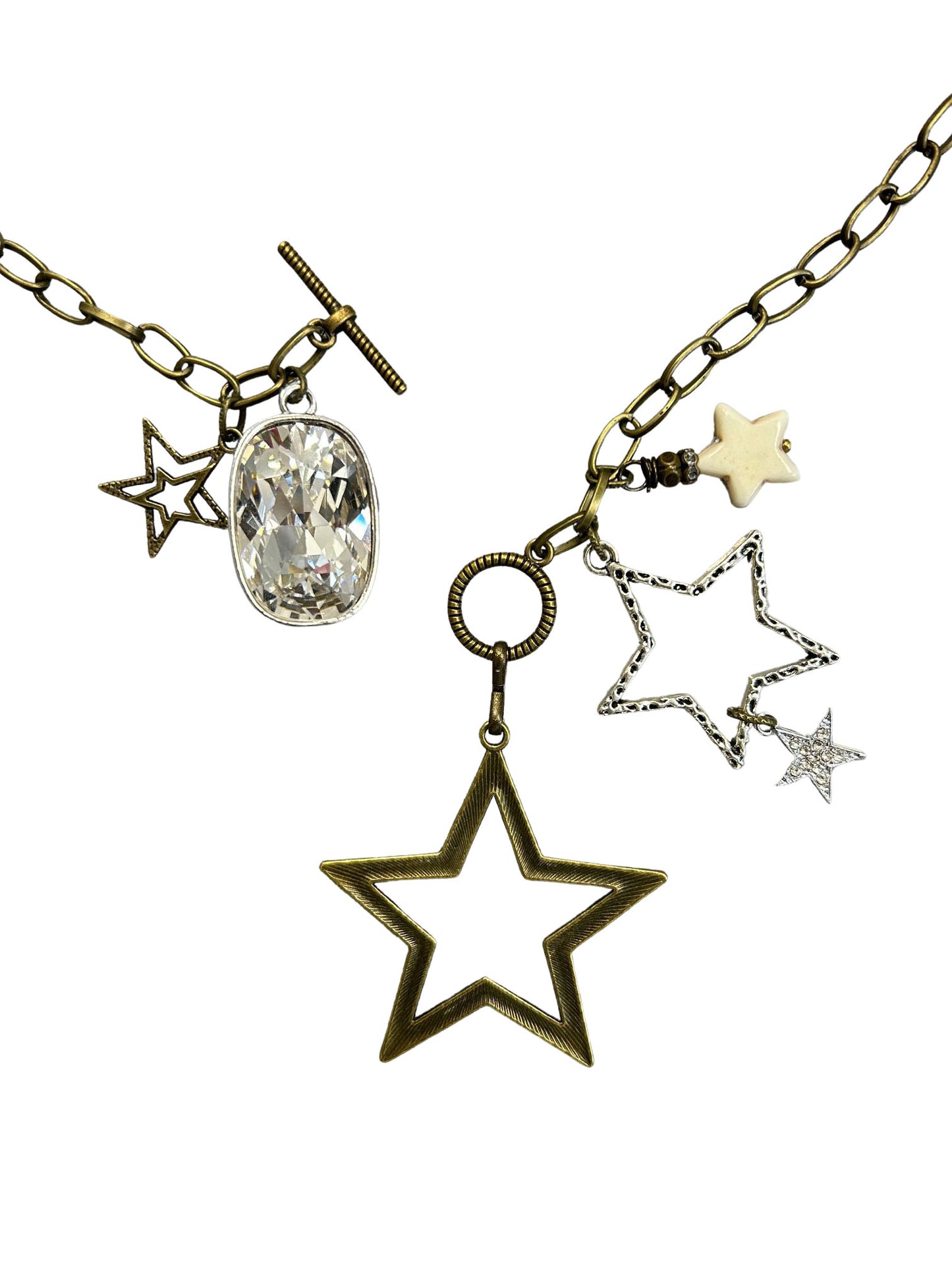 Gypsy Star 5 Charm Toggle Necklace