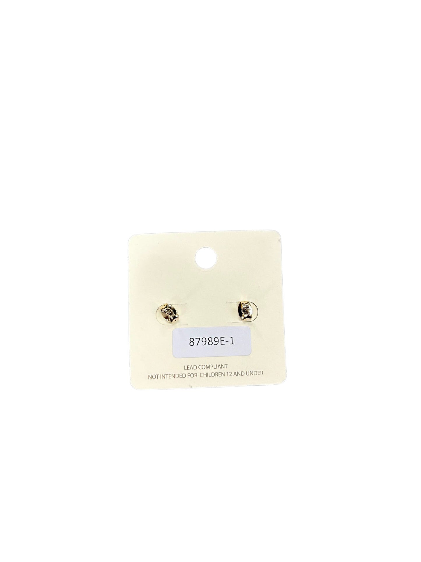 Pearl Drop Classic Twist Post Earrings - Gold