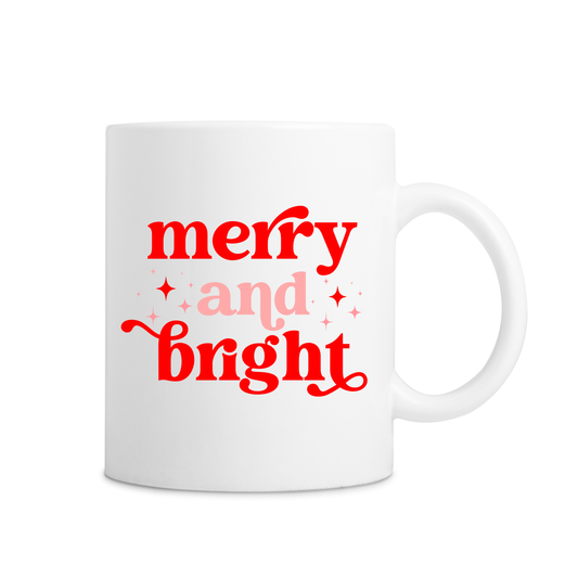 Merry & Bright Mug - White