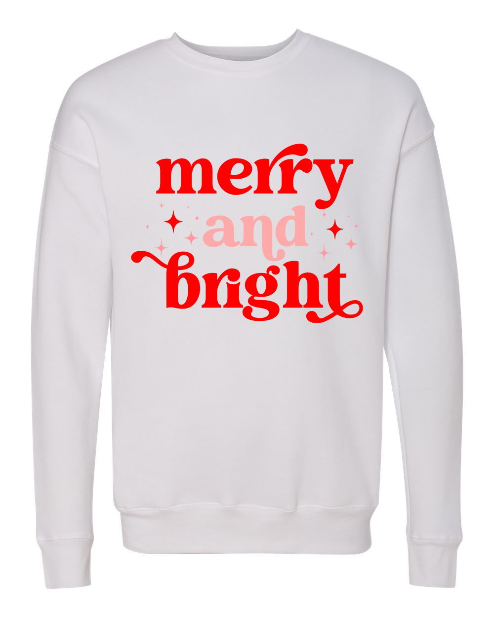 Merry & Bright Crewneck Sweatshirt - White