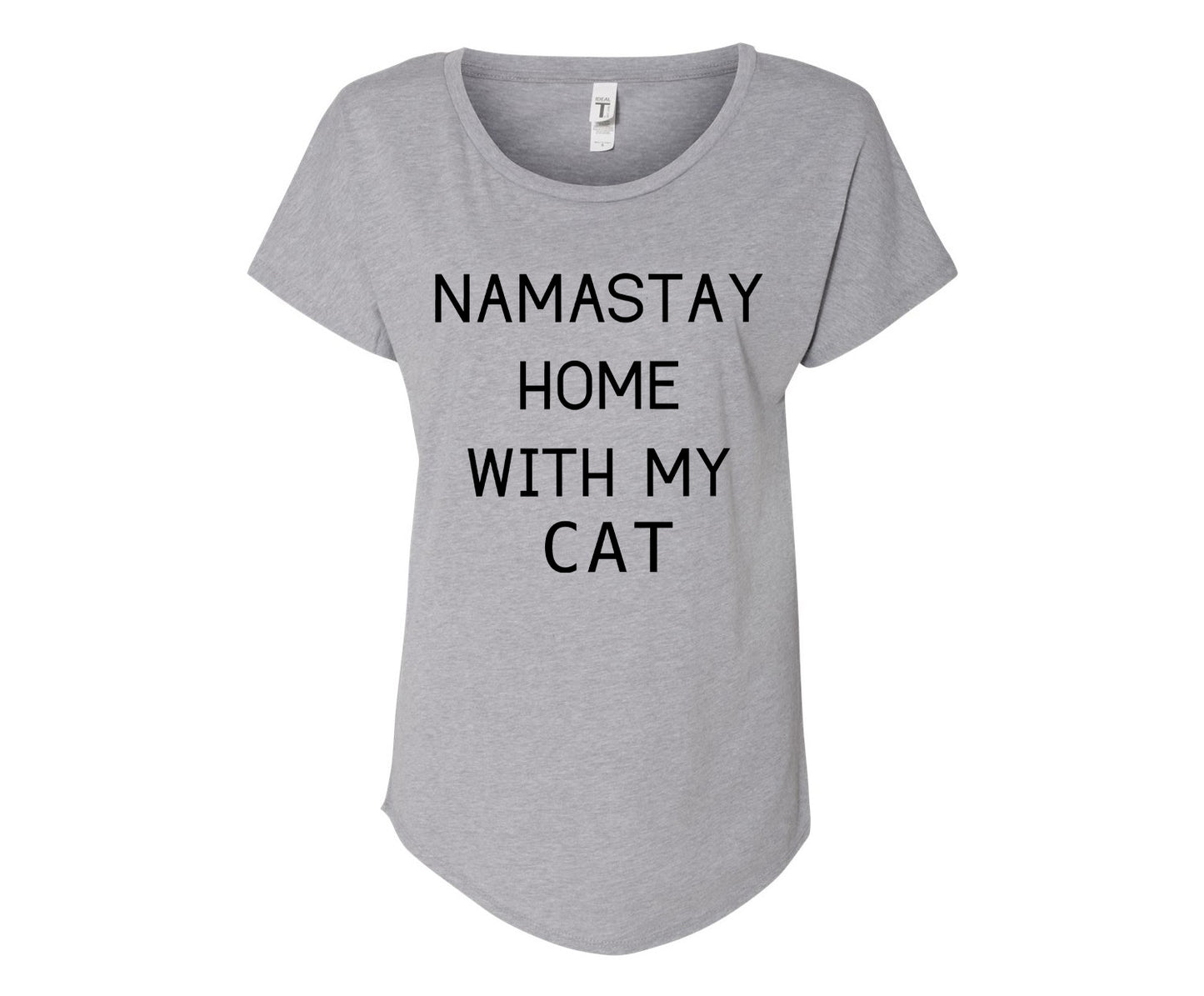 Namastay Home With My Cat Blue Tie Dye Jogger Pajama Set