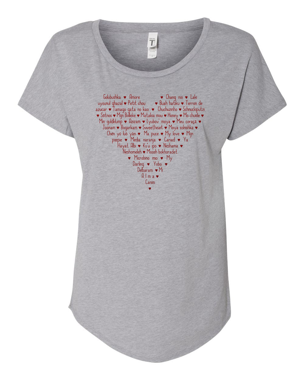 Languages of Love Ladies Shirt & Pant Pajama Set