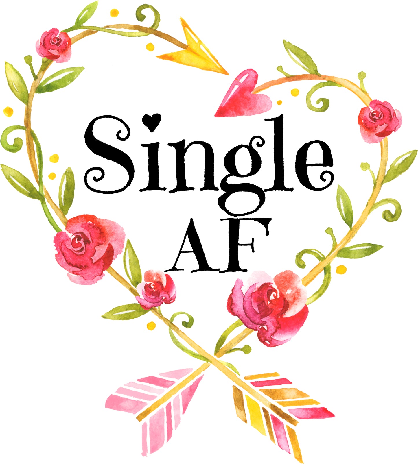 Single AF Ladies Tee Shirt - In Grey & White