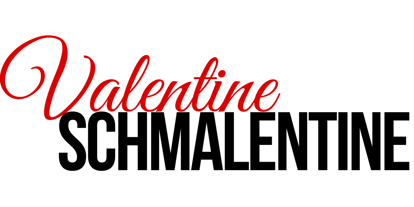 Valentine Schmalentine Ladies Tee Shirt - In Grey & White