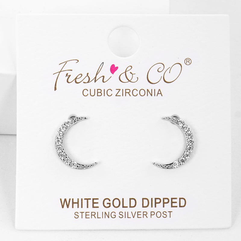 Girls' CZ Kitty Friend Hoop Sterling Silver Earrings - in Season Jewelry